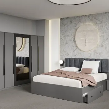 Set dormitor Gri fara comoda - Dallas - C48 imagine