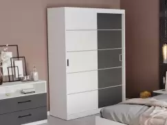 Dulap Avangard 138 usi alb/gri imagine