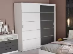 Dulap Avangard 184 usi alb/gri imagine