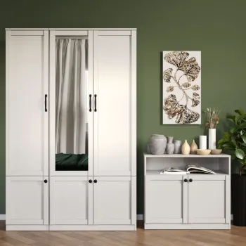 Dulap Class Alb cu oglinda - C124/03 imagine