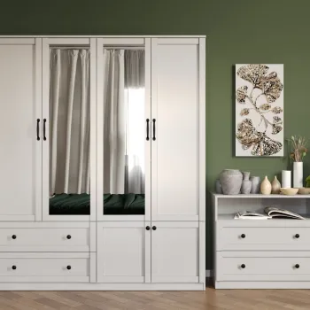 Dulap Class Alb cu oglinda - C164/05 imagine