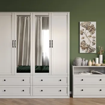 Dulap Class Alb cu oglinda - C164/06 imagine