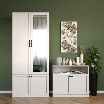 Dulap Class Alb cu oglinda - C83/03 imagine