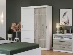Dulap Forest 138 usi alb/stejar k02 imagine