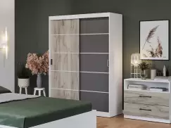 Dulap Forest 138 usi gri/stejar k02 imagine