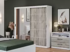 Dulap Forest 184 usi oglinda/stejar k02 imagine