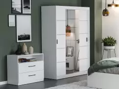 Dulap Nordis 138 usi alb/oglinda imagine