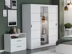 Dulap Nordis 184 usi alb/oglinda imagine