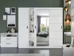 Dulap Nordis 210 usi oglinda/alb imagine