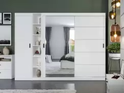 Dulap Nordis 256 usi oglinda/alb imagine