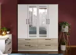 Dulap Relax Alb / Stejar k02 - C164/05 cu oglinda imagine