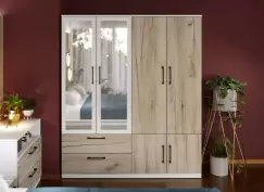 Dulap Relax Alb / Stejar k02 - C164/06 cu oglinda imagine