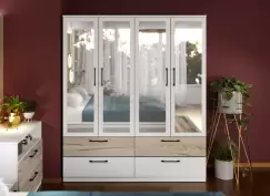 Dulap Relax Alb / Stejar k02 - C164/07 cu oglinda imagine