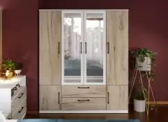 Dulap Relax Alb / Stejar k02 - C165/03 cu oglinda imagine