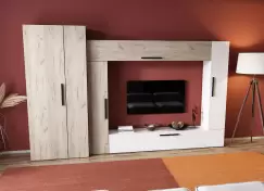 Living Pati 027 - Mobila Sufragerie Stejar + Alb imagine