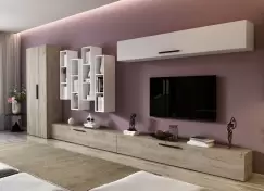 Living Pati 050 - Mobila Sufragerie Stejar + Alb imagine