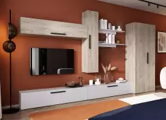 Living Pati 062 - Mobila Sufragerie Stejar + Alb imagine