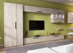 Living Pati 076 - Mobila Sufragerie Stejar + Alb imagine