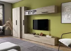 Living Pati 079 - Mobila Sufragerie Stejar + Alb imagine