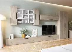 Living Pati 093 - Mobila Sufragerie Alba + Stejar imagine