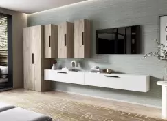 Living Pati 095 - Mobila Sufragerie Alba + Stejar imagine