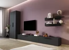 Living Pati 120 - Mobila Sufragerie Gri Antracit imagine