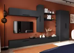 Living Pati 132 - Mobila Sufragerie Gri Antracit imagine