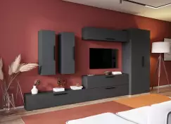 Living Pati 146 - Mobila Sufragerie Gri Antracit imagine