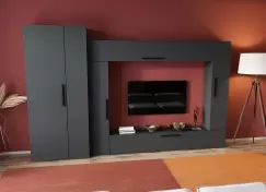 Living Pati 154 - Mobila Sufragerie Gri Antracit imagine