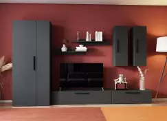 Living Pati 162 - Mobila Sufragerie Gri Antracit imagine