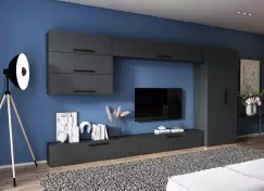 Living Pati 166 - Mobila Sufragerie Gri Antracit imagine