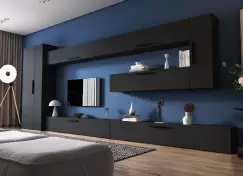 Living Pati 178 - Mobila Sufragerie Gri Antracit imagine