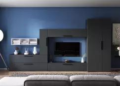 Living Pati 182 - Mobila Sufragerie Gri Antracit imagine