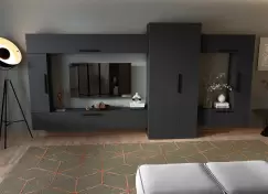 Living Pati 210 - Mobila Sufragerie Gri Antracit imagine