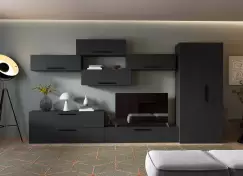 Living Pati 218 - Mobila Sufragerie Gri Antracit imagine