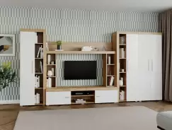 Mobila sufragerie - Living Milan C3 UNO Stejar imagine