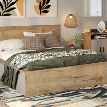 Pat Casmir + Stejar optional lada de depozitare 140x200 2 sertare imagine