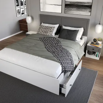 Pat Grafit optional lada de depozitare 140x200 4 sertare imagine