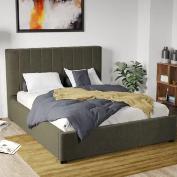 Pat Tapitat Adam cu somiera fixa Verde inchis - Eden 12 140x200 imagine