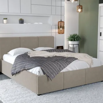 Pat Tapitat Avelis cu somiera fixa Bej-Swing 2 180x200 imagine