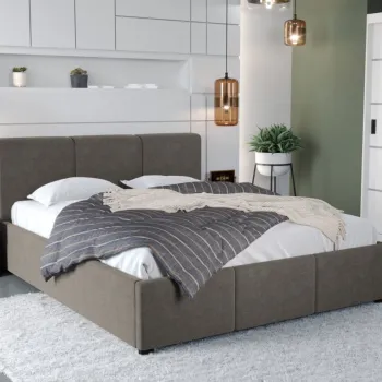 Pat Tapitat Avelis cu somiera fixa Cappuccino - Swing 4 160x200 imagine