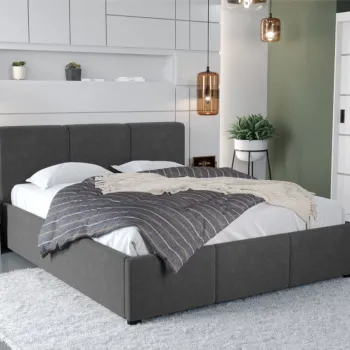 Pat Tapitat Avelis cu somiera fixa Gri antracit - Swing 19 180x200 imagine