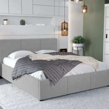 Pat Tapitat Avelis cu somiera fixa Gri - Swing 16 160x200 imagine