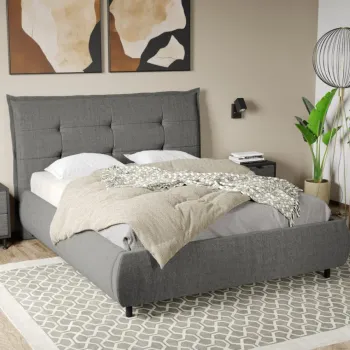 Pat Tapitat Axel cu somiera fixa Gri - Falcone 21 180x200 imagine