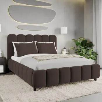 Pat Tapitat Bari cu somiera fixa Maro - Velluto 6 120x200 imagine