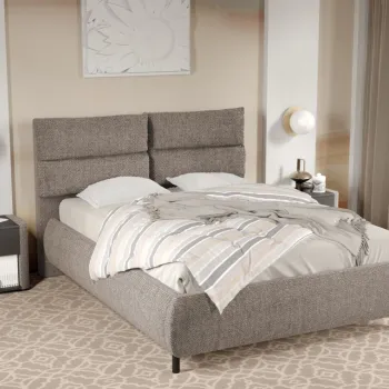 Pat Tapitat Cairo fix cu perne pe spatar Bej - Eden 4 180x200 imagine