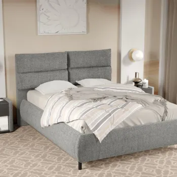 Pat Tapitat Cairo fix cu perne pe spatar Gri - Eden 18 160x200 imagine