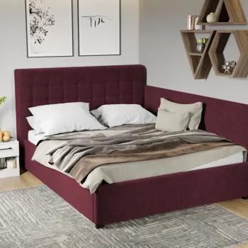 Pat Tapitat de colt Rivo cu somiera fixa Grena - Eden 9 140x200 imagine