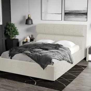 Pat Tapitat Galileo cu somiera fixa Alb - Coral 15 140x200 imagine