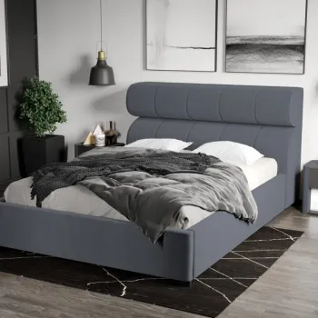 Pat Tapitat Galileo cu somiera fixa Albastru - Jasmine 90 imagine